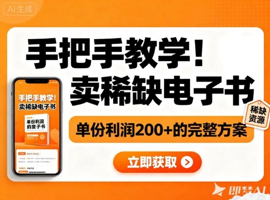 手把手教学！在小红书卖稀缺电子书，单份利润2张+公众号【大创学社】