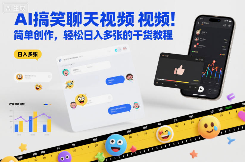 AI搞笑聊天视频，简单创作，轻松日入多张 ，公众号【大创学社】